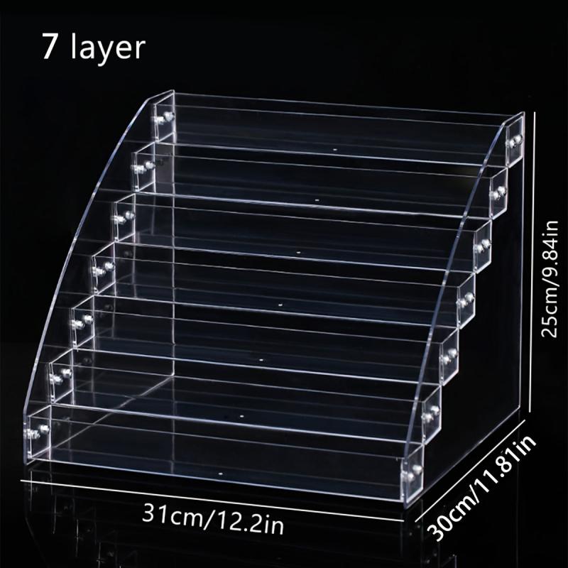 1pc Transparent Nail Polish Display Rack Clear Makeup Organizer