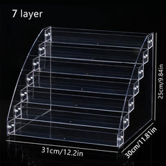 1pc Transparent Nail Polish Display Rack Clear Makeup Organizer