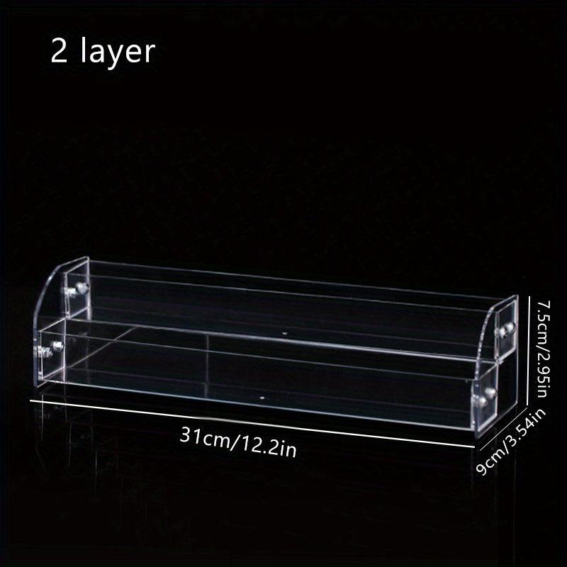 1pc Transparent Nail Polish Display Rack Clear Makeup Organizer