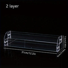 1pc Transparent Nail Polish Display Rack Clear Makeup Organizer