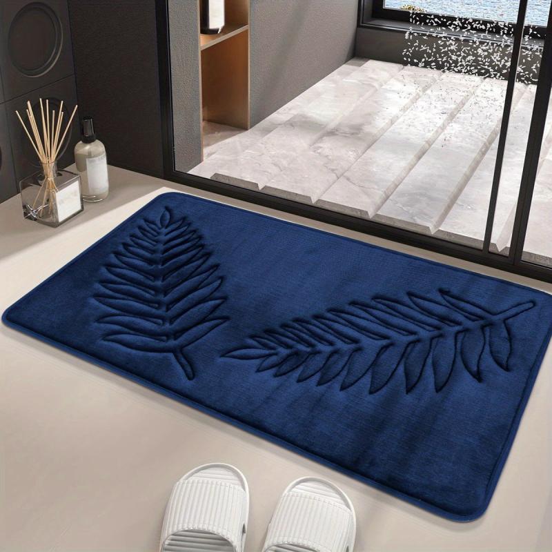 Memory Foam Bath Mat Non Slip Bathroom Rug Toilet U Shape Mat Absorbent Bath Rug