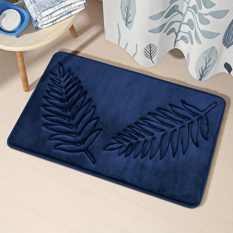 Memory Foam Bath Mat Non Slip Bathroom Rug Toilet U Shape Mat Absorbent Bath Rug