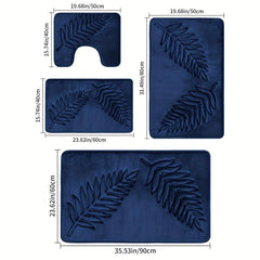 Memory Foam Bath Mat Non Slip Bathroom Rug Toilet U Shape Mat Absorbent Bath Rug