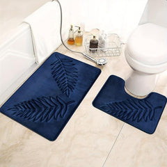 Memory Foam Bath Mat Non Slip Bathroom Rug Toilet U Shape Mat Absorbent Bath Rug