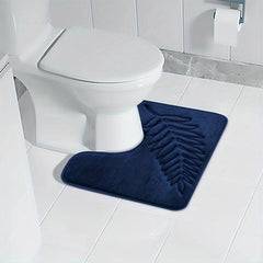Memory Foam Bath Mat Non Slip Bathroom Rug Toilet U Shape Mat Absorbent Bath Rug