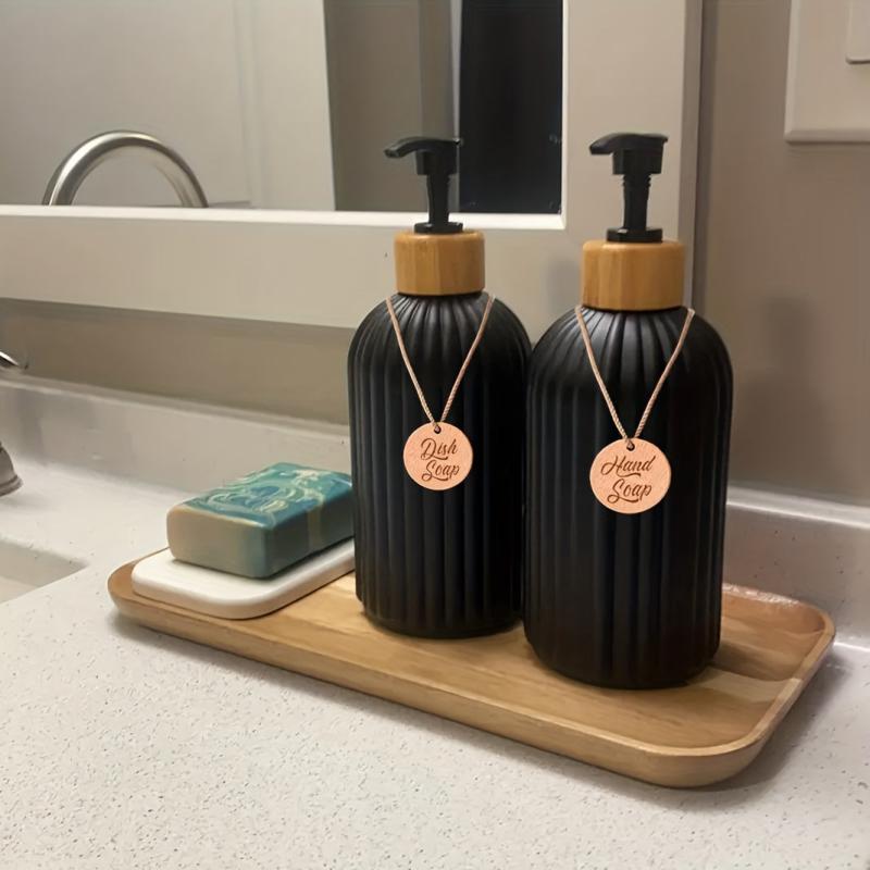2pcs Matte Liquid Pump Soap Dispenser Convenient Bathroom Organizer