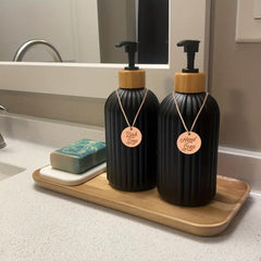 2pcs Matte Liquid Pump Soap Dispenser Convenient Bathroom Organizer