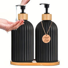 2pcs Matte Liquid Pump Soap Dispenser Convenient Bathroom Organizer