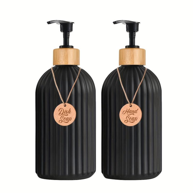 2pcs Matte Liquid Pump Soap Dispenser Convenient Bathroom Organizer