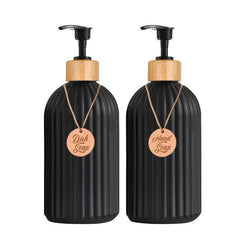 2pcs Matte Liquid Pump Soap Dispenser Convenient Bathroom Organizer