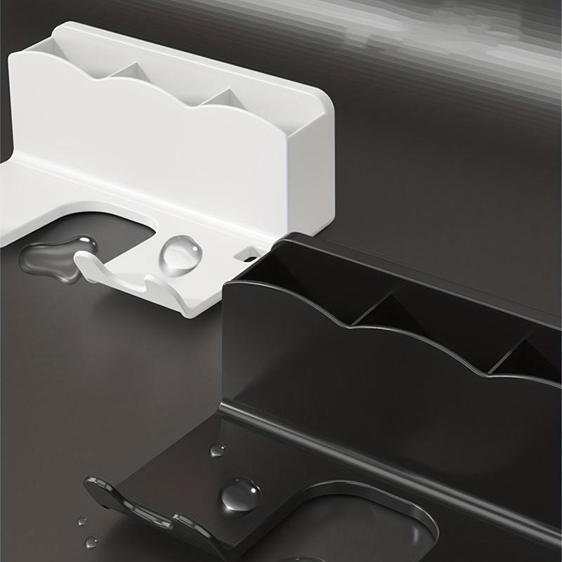 Wall Mounted Hair Dryer Rack with Toilet Rack & Storage Shelf