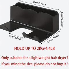 Wall Mounted Hair Dryer Rack with Toilet Rack & Storage Shelf
