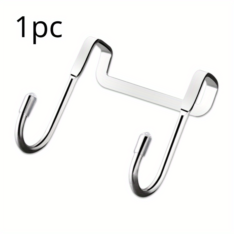 5pcs Stainless Steel S-shaped Hook Door Hanging Clothes Hook