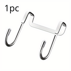5pcs Stainless Steel S-shaped Hook Door Hanging Clothes Hook