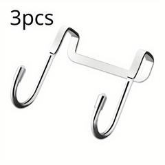 5pcs Stainless Steel S-shaped Hook Door Hanging Clothes Hook