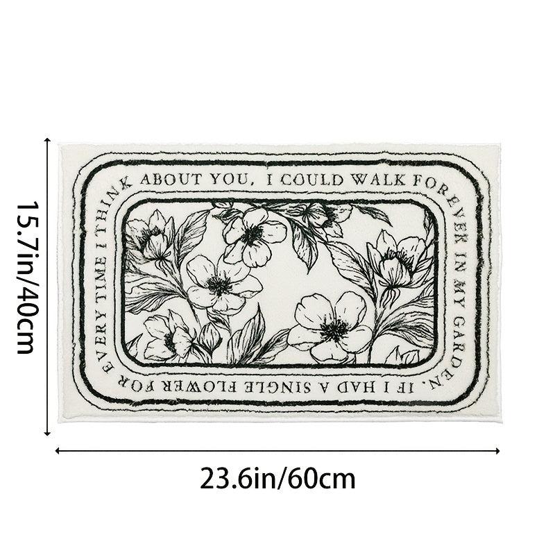 Non slip Thick Bath Mat Cashmere Floor Mat European Style Rug Home Decor