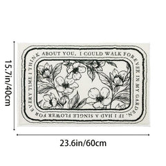 Non slip Thick Bath Mat Cashmere Floor Mat European Style Rug Home Decor