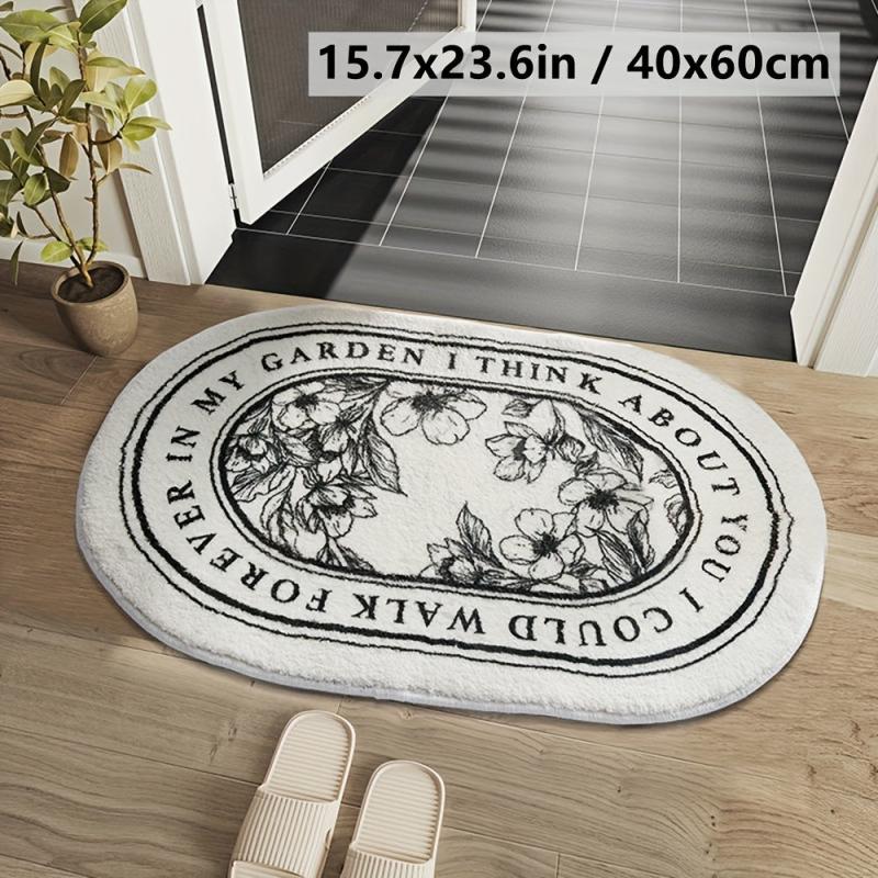 Non slip Thick Bath Mat Cashmere Floor Mat European Style Rug Home Decor