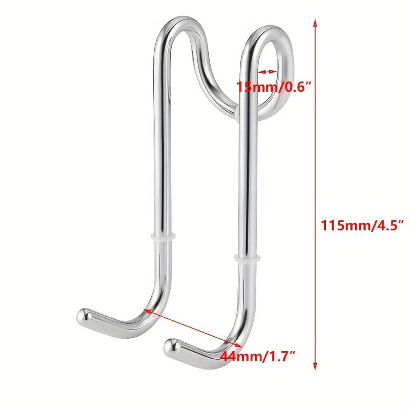 Over Door Shower Hooks for Towels & Bathrobes - Easy Cleaning & Organization