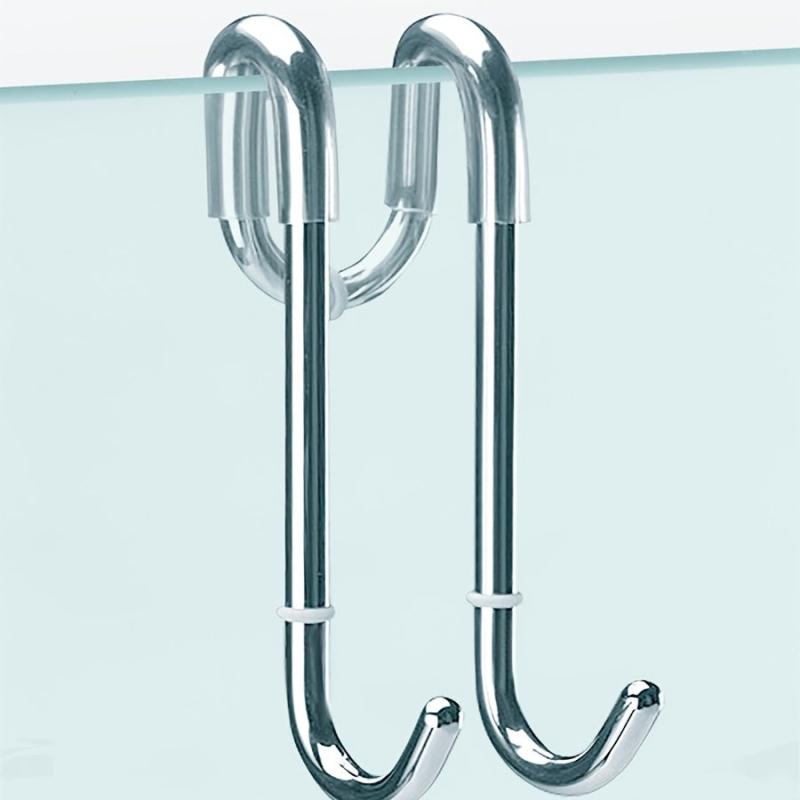 Over Door Shower Hooks for Towels & Bathrobes - Easy Cleaning & Organization