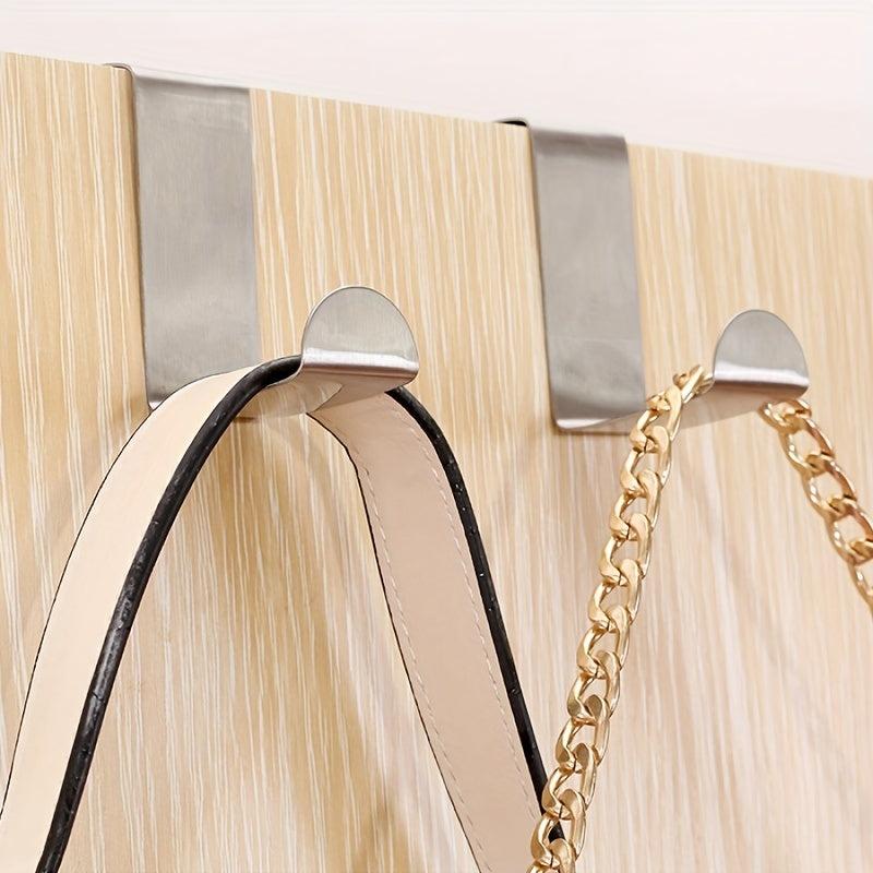 Stainless Steel Door Back Flat Hook Office Desktop Drawer Cabinet Door Back Hook