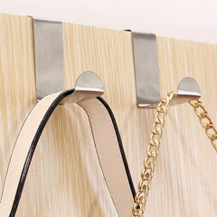 Stainless Steel Door Back Flat Hook Office Desktop Drawer Cabinet Door Back Hook
