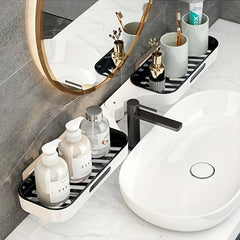 Wall Mounted Plastic Shelf Rack for Bathroom Storage