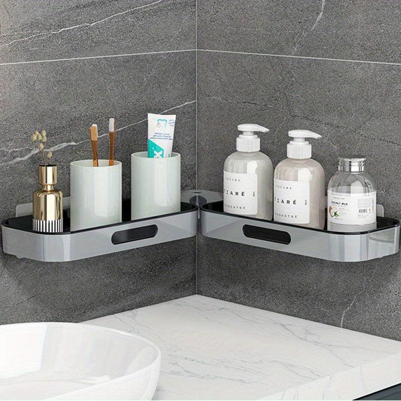 Wall Mounted Plastic Shelf Rack for Bathroom Storage