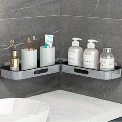 Wall Mounted Plastic Shelf Rack for Bathroom Storage