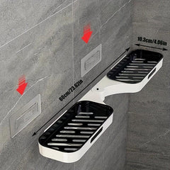 Wall Mounted Plastic Shelf Rack for Bathroom Storage
