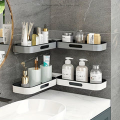 Wall Mounted Plastic Shelf Rack for Bathroom Storage