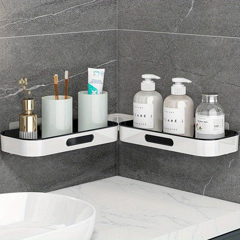 Wall Mounted Plastic Shelf Rack for Bathroom Storage