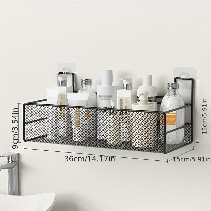 Wall Mounted Bathroom Storage Rack Punch Bathroom Hanging Shelf