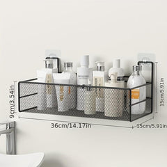 Wall Mounted Bathroom Storage Rack Punch Bathroom Hanging Shelf