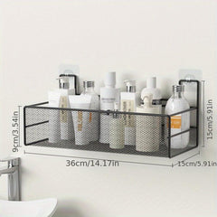 Wall Mounted Bathroom Storage Rack Punch Bathroom Hanging Shelf