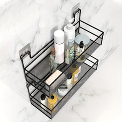Wall Mounted Bathroom Storage Rack Punch Bathroom Hanging Shelf