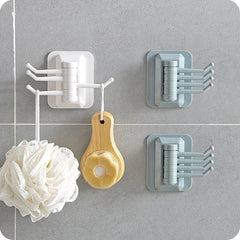 Self Adhesive Rotating Hooks for Kitchen Bathroom Bedroom