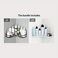 Stylish Bathroom Shelf and Kitchen Organizer with Corner Frame