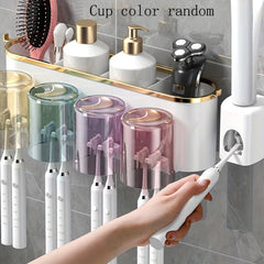 Stylish Toothbrush Holder & Gargle Cup Set for Upgraded Bathroom