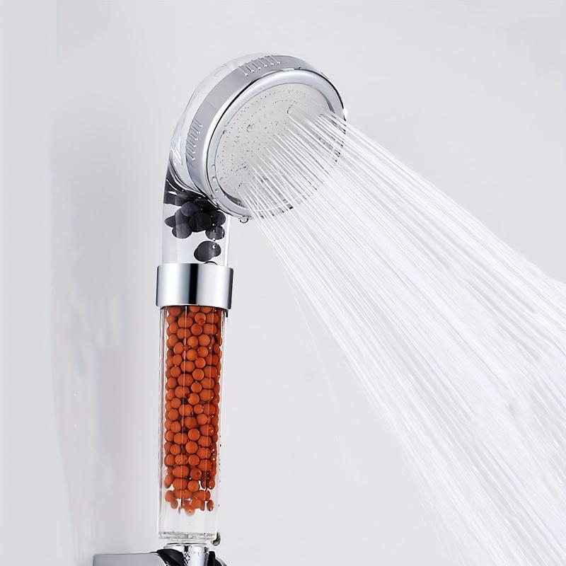High Pressure Handheld Shower Head Water Saving Transparent Bathroom Accessory