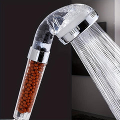 High Pressure Handheld Shower Head Water Saving Transparent Bathroom Accessory