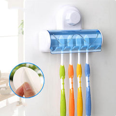Stylish Wall Mounted Toothbrush Holder with Suction Cup