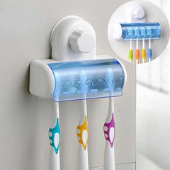 Stylish Wall Mounted Toothbrush Holder with Suction Cup