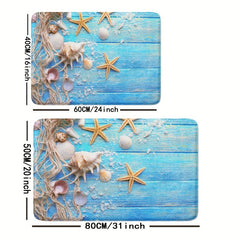 Non Slip Bathroom Mat Ocean Deck Absorbent Bath Rug Anti skid Floor Pad