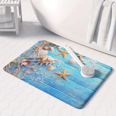 Non Slip Bathroom Mat Ocean Deck Absorbent Bath Rug Anti skid Floor Pad