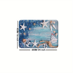 Non Slip Bathroom Mat Ocean Deck Absorbent Bath Rug Anti skid Floor Pad