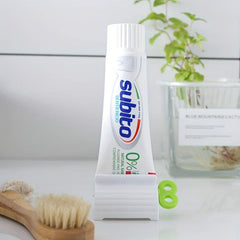 Toothpaste Squeezer with Holder - Easy and Convenient Bathroom Organizer