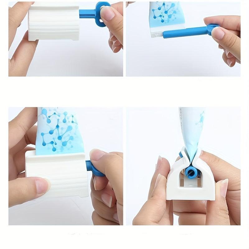 Toothpaste Squeezer with Holder - Easy and Convenient Bathroom Organizer