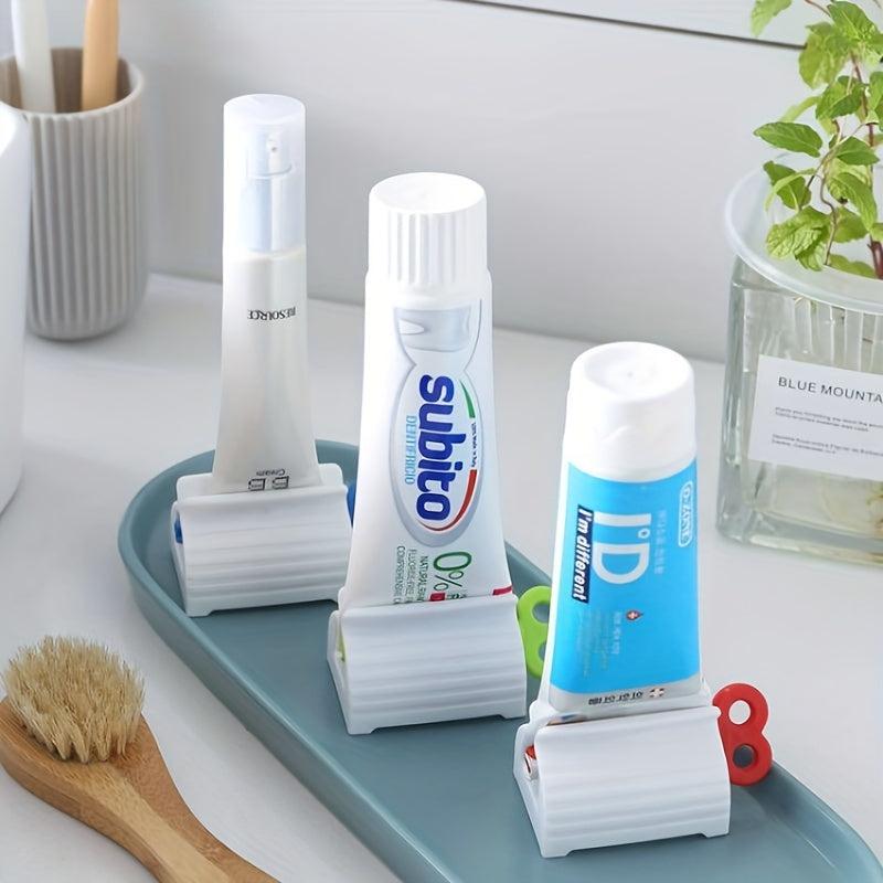 Toothpaste Squeezer with Holder - Easy and Convenient Bathroom Organizer