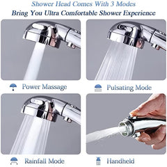 High Pressure Handheld Shower Head with 3 Spray Settings
